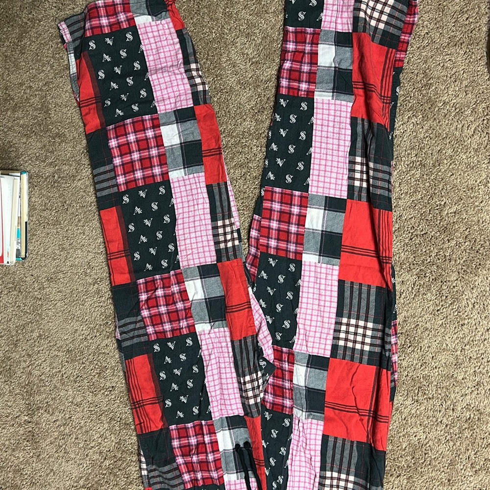 Victoria's Secret Red and Black Plaid Pajama Pants
